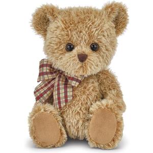 Bearington Baby Shaggy The Small Teddy Bear Stuffed Animal - 11" Soft Brown Plush Toy with Classic Vintage Look - Adorable Cuddly Teddy Bear for Infants - Stuffed Bears Plush Gift for Kids