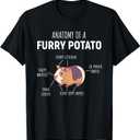 Anatomy Of A Furry Potato Guinea Pig Lover Gift T-Shirt