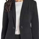 Kasper Women's Stretch Crepe One Button Blazer, 22
