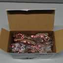 Blulu 9 ft Pink Gingerbread Christmas Garlands Banners Pink Gingerbread Decorations Candy Garland Hanging Ornaments for Christmas Tree Kitchen Wall Decor