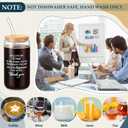 60 Pcs Employee Appreciation Gifts Bulk Inspirational Glass Cup Makeup Bag Bamboo Pen Inspirational Notebook and Bag for Valentines Day Staff Coworker Team Office (May You Be Proud)