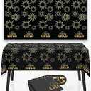 House of Party Graduation Tablecloth 3PCS | 54"x108" Maroon Congrats Grad Tablecloths | Graduation Tablecloth Class of 2024 | Graduation Table Cover Fireworks Design for Graduation Table Decorations