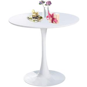 Round Dining Table White with Pedestal Base,31.5" Modern Tulip Dining Room Table for 1-4 People,Pedestal Dining Table with Round Top for Kitchen Living Room (Tulip Dining Table White)