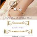 QINGQING Bracelet Compatible for Apple Watch Series 10/9/8/7/SE/6/5/4/3/SE, Women Fashion Jewelry Dressy Apple Watch Band Chain 38mm 40mm 41mm 42mm 44mm 45mm 46mm 49mm