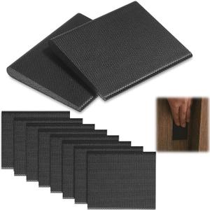 Zonon Self-Adhesive Door Corner Seals Door Weather Stripping Draft Stopper Sealing Frame Foam for Weather Protection Isolation of Noise(Traditional,Black,8 Pcs)
