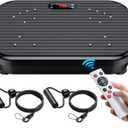 Vibration Plate Exercise Machine, Vibration Plate for Lymphatic Drainage 330 Lbs Capacity Whole Body Vibration Platform Machines Helps Weight Loss Shaping Toning Wellness (Black)