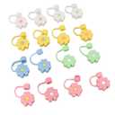 Silicone Straw Lid Covers, Universal Silicone Straw Toppers, Dust-Proof Secure Covers For Parties, 12 Pack Flowers