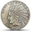 YukaBa MarshLing Antique Liberty Indian Head Ten-Dollars Coin - Great American Commemorative Old Coins- Uncirculated Morgan Dollars-Discover History of US Coins Perfect Quality