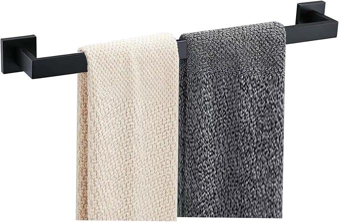 JOPOFI Towel Bar - 23.6 Inch Bathroom Towel Holder - Matte Black
Stainless Steel Towel Racks for Bathroom Wall Mounted, Towel Rod for Bathroom Wall