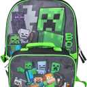 Minecraft Creeper 16 Inch Kids Backpack with Lunch Bag