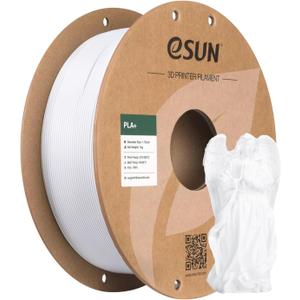 eSUN PLA+ Filament 1.75mm Cold White 1KG, 3D Printer Filament Dimensional Accuracy +/- 0.03mm, 1kg Cardboard Spool(2.2lbs) 3D Printing Filament, Fits for Most FDM 3D Printers