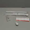 White Curtain Rods for Windows 28 to 48 Inch, 5/8" Diameter Heavy Duty Metal Splicing Adjustable Small Curtain Rod With Bracket(2.3-4 Feet)