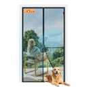 MAGZO Magnetic Screen Door Fits Door Size 77"x82", Hands-Free Mesh Gray