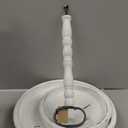 Creative Co-Op Distressed Wood 2-Tier Tray with Metal Handle, White (Cream)