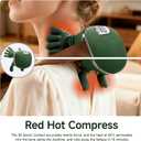 Shoulder Hand Neck Massager Fingers with Heat Simulated Human Hand Design Masajeador De Espalda Y Cuello for Pain Relief Deep Tissue and Back Pain Relief-Green
