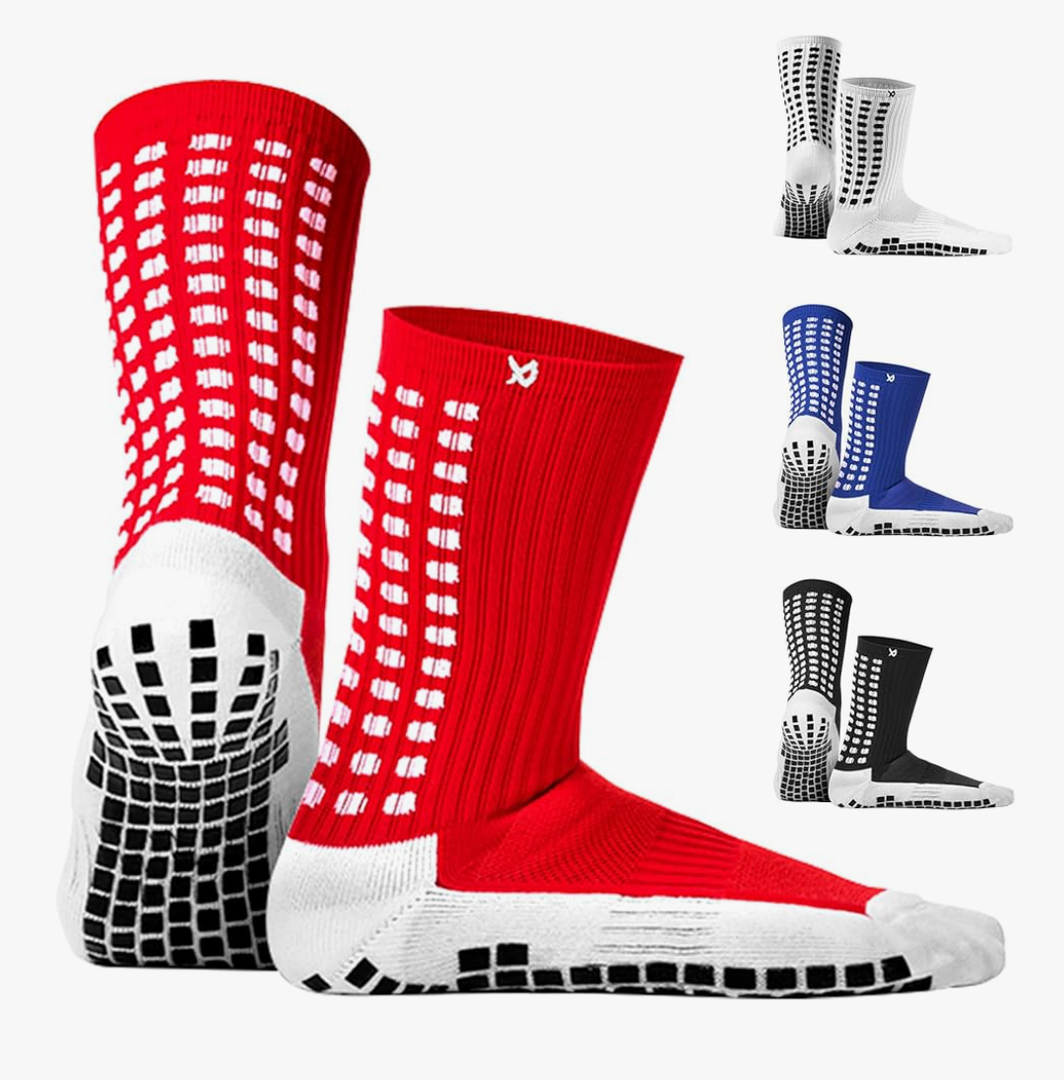 Lux Dual Grip Socks - Soccer Grip Socks for Men and Women. GripArray Performance & Comfort