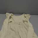 LYXIOF Toddler Baby Girl Cotton Linen Summer Dress Ruffle Sleeve Back Bowknot Kids Beach Dresses Beige 120CM