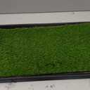 Ottomanson Artificial Grass Puppy Potty Training Pad with Tray, 15" x 30" Reusable Pee Pad for Small Pets and Dogs