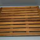 Utoplike (24"x18") Teak Wood Bath Mat, Shower Mats for Bathroom, Large for Spa Home or Outdoor