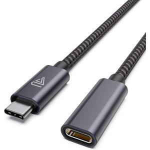 USB C Extension Cable (20Gbps/240W/3.3Ft), Faracent USB 3.2 Type C 3.1 Male to Female Extension Charging & Sync for iPhone 16 15 Pixel PSVR2 MacBook Air Pro/New iPad Dell XPS Surface Book and More (Grey)