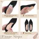 2 Pairs Arch Support Inserts for Womens Sandals Adhesive Arch Pad Support Shoe Insoles for Flat Feet, Plantar Fasciitis, Foot Pain Relief