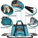 PetAmi Airline Approved Pet Carrier for Cats & Small Dogs, Soft Sided TSA Travel Carrier Bag Sherpa Bed, Breathable Mesh Ventilation, Collapsible Bowl, Fit Under Seat, Up to 18 lbs, Small Heather Blue