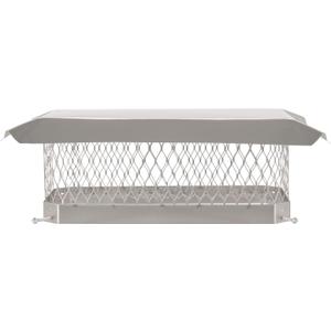 Shelter 9" x 18" Single Flue Bolt-On Chimney Cap, Fully Assembled, Stainless Steel