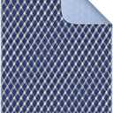Non-Slip Bed Pads for Incontinence Washable (36" x 72"|1 Pack), Navy Blue Grid, Waterproof Bed Pads, Bed Wetting Pads for Bed, Sofa, Floor, Resuable Underpads for Adults, Seniors, Pet