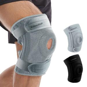 Knee Brace for Men Women with Side Stabilizers & Patella Gel Pad,Non Slip Adjustable Knee Compression Support for Pain Relief,Meniscus Tear,ACL,Arthritis,Injury Recovery,Running, Pack of 1, Grey
