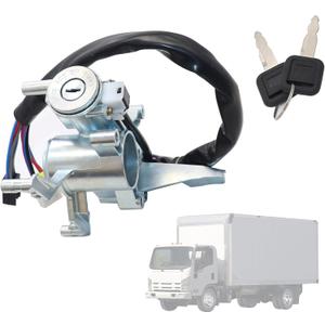 XQSMWF Ignition Lock Cylinder Switch Compatible with Isuzu NPR-HD NPR NQR NRR 4HE1 4HK1 1995-2007 Replace IDL229