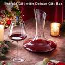 JBHO Set of 4-21 Ounce Hand Blown Italian Style Crystal Burgundy Wine Glasses - Lead-Free Premium Crystal Clear Glass - Gift-Box for any Occasion