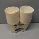 Disposable Plastic Cups, Ivory Colored Plastic Cups, 18-Ounce Plastic Party Cups, Strong and Sturdy Disposable Cups for Party, Wedding, Christmas, Halloween Party Cup, 50 Pack