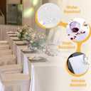 BRILLMAX 6 Pack White Tablecloths 90 x 132 Inch for 6ft Rectangle Tables - 150 GSM Polyester Fabric, Floor Length Drop, Water, Stain & Wrinkle Resistant Cloth Cover for Wedding Reception Banquet