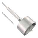 4" Concrete Hole Saw, 102mm Tungsten Steel Core Bit for Cinder Block, Brick, Rock, Plank Walls for Pipes or mini Split Lines, with SDS Plus Shank and 2 Center Positioning Drill Bits.