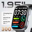 Smart Watch for Men Women (Answer/Make Call), 1.95" Touch Screen Fitness Watch with Heart Rate/Sleep Monitor, IP68 Waterproof Smartwatch for Android iOS, Activity Tracke with 120+ Sports Modes, Black