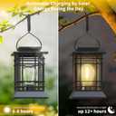 2 Pack Solar Lanterns Outdoor Waterproof, Upgraded Bright Hanging Solar Lights for Outside, Auto On/Off Solar Powered Lanterns Decorative Outdoor for Garden Patio Yard Table Patio Porch Tree Decor