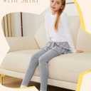 Girls Leggings with Skirt for Girls Kids School Uniform Pants Toddler Ruffle Pants Tutu Pull On Warm Clothes (7-8 Years, Black, Dark Gray, Light Gray)