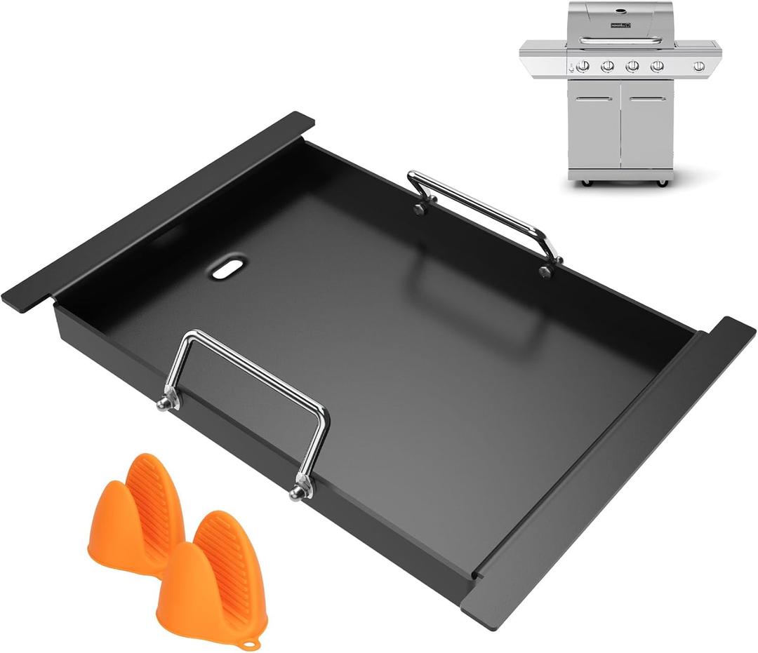 Half Size Griddle for Nexgrill Replacment Parts 4 Burner 720-0830H 720-0549 720-0670C Flat Top Griddle for Nexgrill Parts 5 Burner 720-0888S 720-0888N Carbon Steel Plate for Ninja FlexFlame PG300