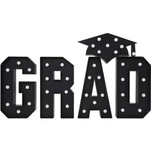 Graduation Decorations 2.3FT Large Grad Letters Light Up Letters Mosaic Craft Kits Pre-Cut Board for Anniversary High School College Graduation DIY