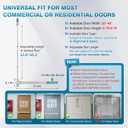 IRONWALLS Surface Vertical Rod Exit Device, 32in Commercial Door Push Bar Panic Device with Single Point Top Latching, Stainless Steel Emergency Exit Panic Bar for 32"-48" (W), 6.7ft-8.1ft (H) Doors