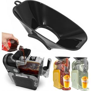 Anti-Splash Flow Hood For Slushie Machine FS301/FS300 - Liquid Guide Cover - Slushie Machine Accessories - No Spills When Pouring Beverages/Fruit Juices (Black)