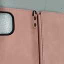 Defencase for iPhone 13 Pro Max Magnetic Wallet Case Compatible with Magsafe with RFID Blocking Zipper Strap Card Holder for Women, PU Leather Detachable Case for iPhone 13 Pro Max (6.7"), Rose Pink