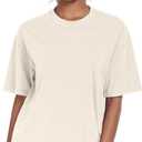 Womens Washed Vintage Oversized T-Shirt Baggy Workout Tops Short Sleeve Cotton Tshirts Streetwear Boyfriend Tee (XL)