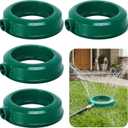 4 Pcs Lawn Circle Ring Sprinklers, Plastic Ring Sprinkler Base, Round Watering Spot Sprinklers for Outdoor Lawn Garden Yard Patio Irrigation System