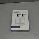 Emerson Essentials Glass Soap Dispenser Set  16 oz 2-Pack  Refillable Dish & Hand Soap Dispensers for Kitchen or Bathroom  Stainless Steel Pump & Waterproof Labels Included (White | Black)