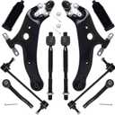 AUQDD 10Pc Front End Kit Fit For 08-19 To-yota Highlander Venza, 10-15 Le-xus RX350 RX450h, 2 Lower Control Arm w/Ball Joint 2 Sway Bar Link 4 Outer Inner Tie Rod End (K622944 K622945 K90344 ES800534)