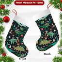 Christmas Dinosaur Stockings Xmas3 Pack 18 Inches Christmas Stocking Large Stocking Bags Hanging Socks for Christmas Decorations Decor