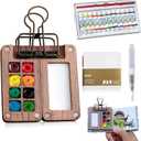 Tobios Watercolor Kit, Tobios Mini Watercolor Paint Set, 12 Color Mini Watercolor Travel Set, Pocket Artist Watercolour Travel Sets, 8 Grids Portable Paint Palette