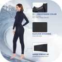Dark Lightning Wetsuits for Men and Women, Mens/Womens Wet Suit for Cold Water, 3/2mm Wetsuit for Diving Surfing Snorkeling Kayaking Water Sports (Black, L)