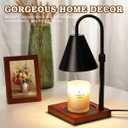 Modern Candle Warmer Lamp with Timer, Dimmable Candle Lamp Warmer, Mothers Day Birthday Gifts for Women Men, Black Candle Warmer, Adjustable Candle Light Warmer, Cozy Living Room Bedroom Home Decor